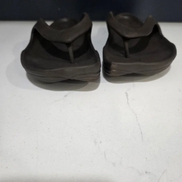 Crocs ABF Flip Flops Woman Espresso Comfort Deluxe Thong Size 7 - Picture 6 of 9